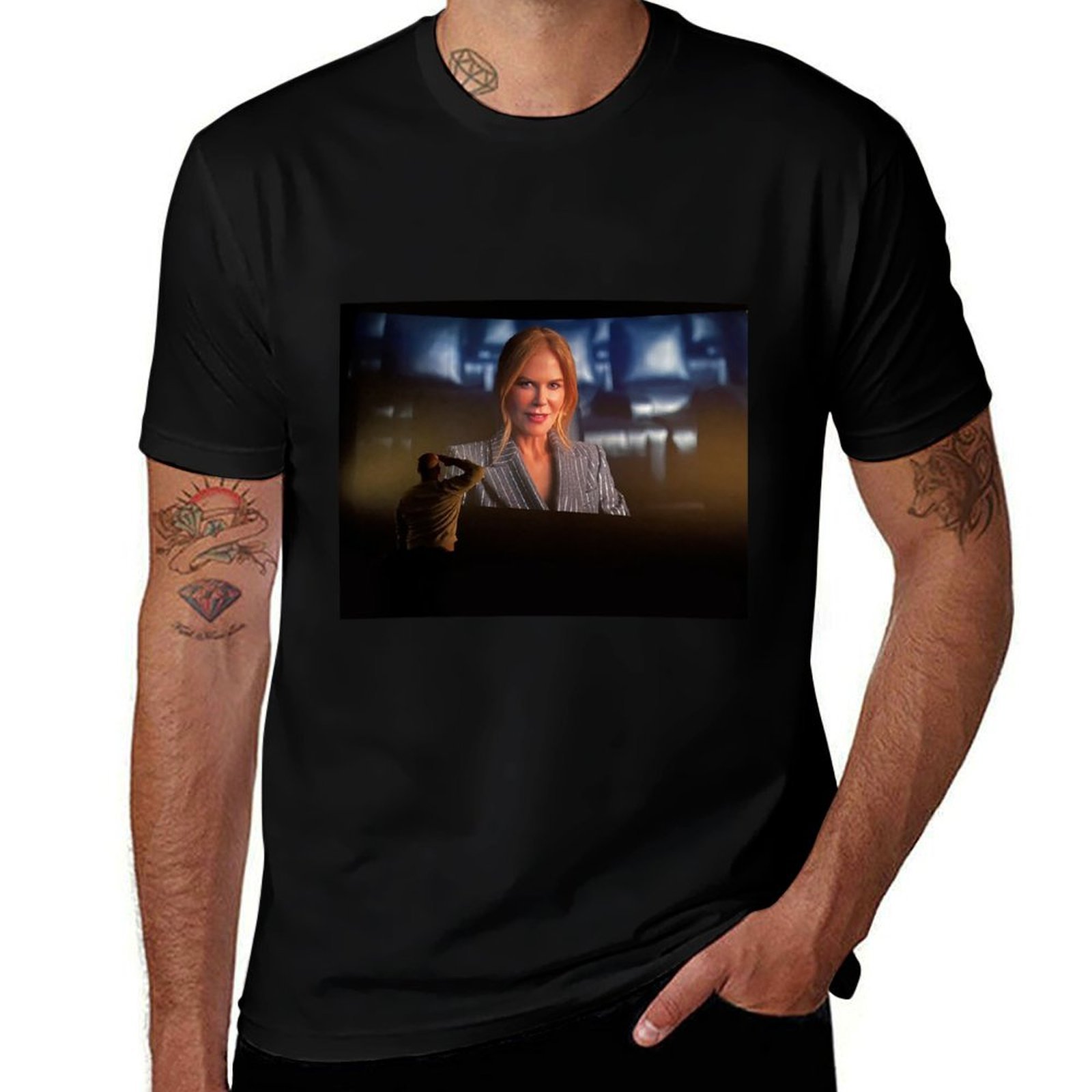 Commercial Shirt Printing - رجل يحيي نيكول كيدمان - تي