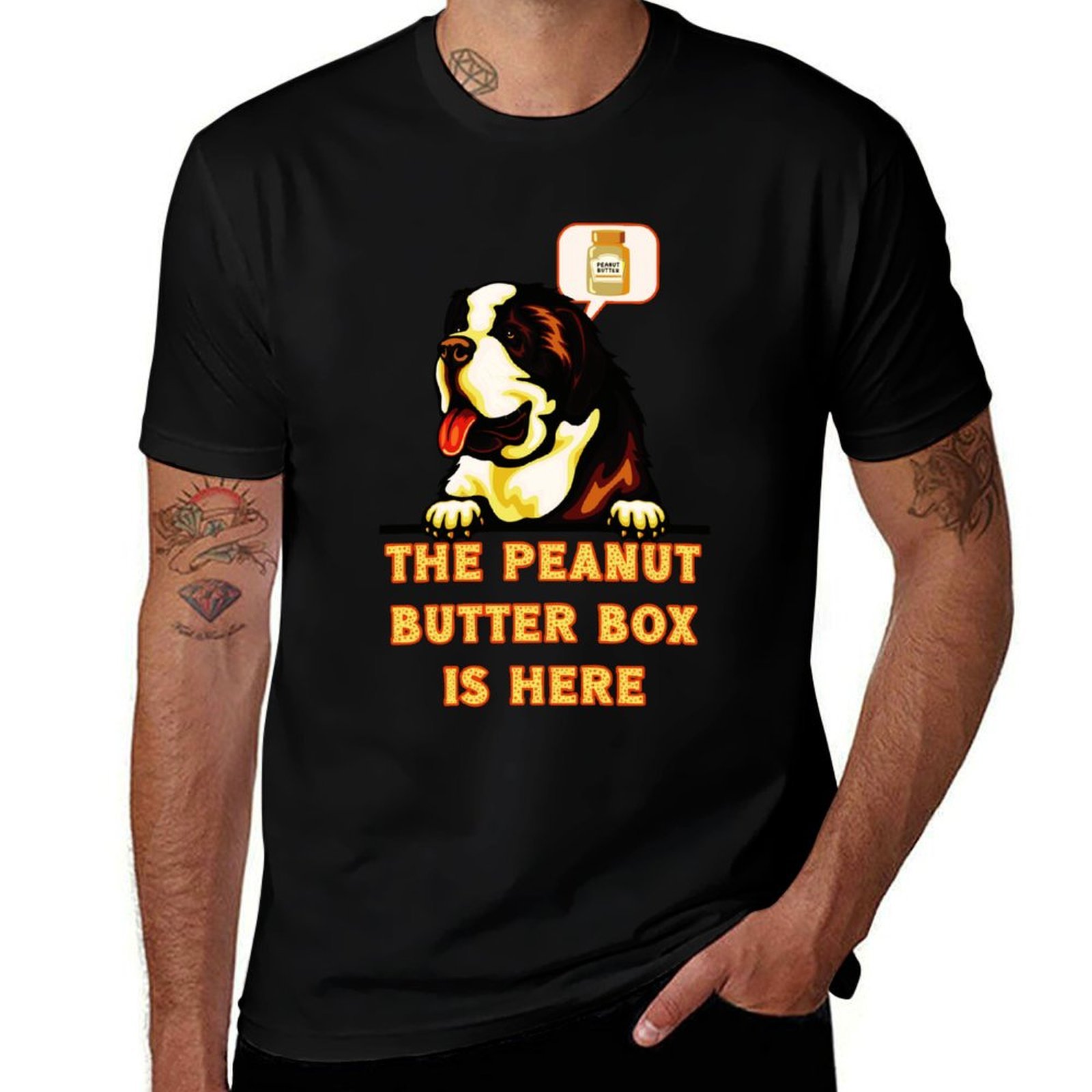 Commercial Shirt Printing - علبة زبدة الفول السوداني وصلت: نسخة