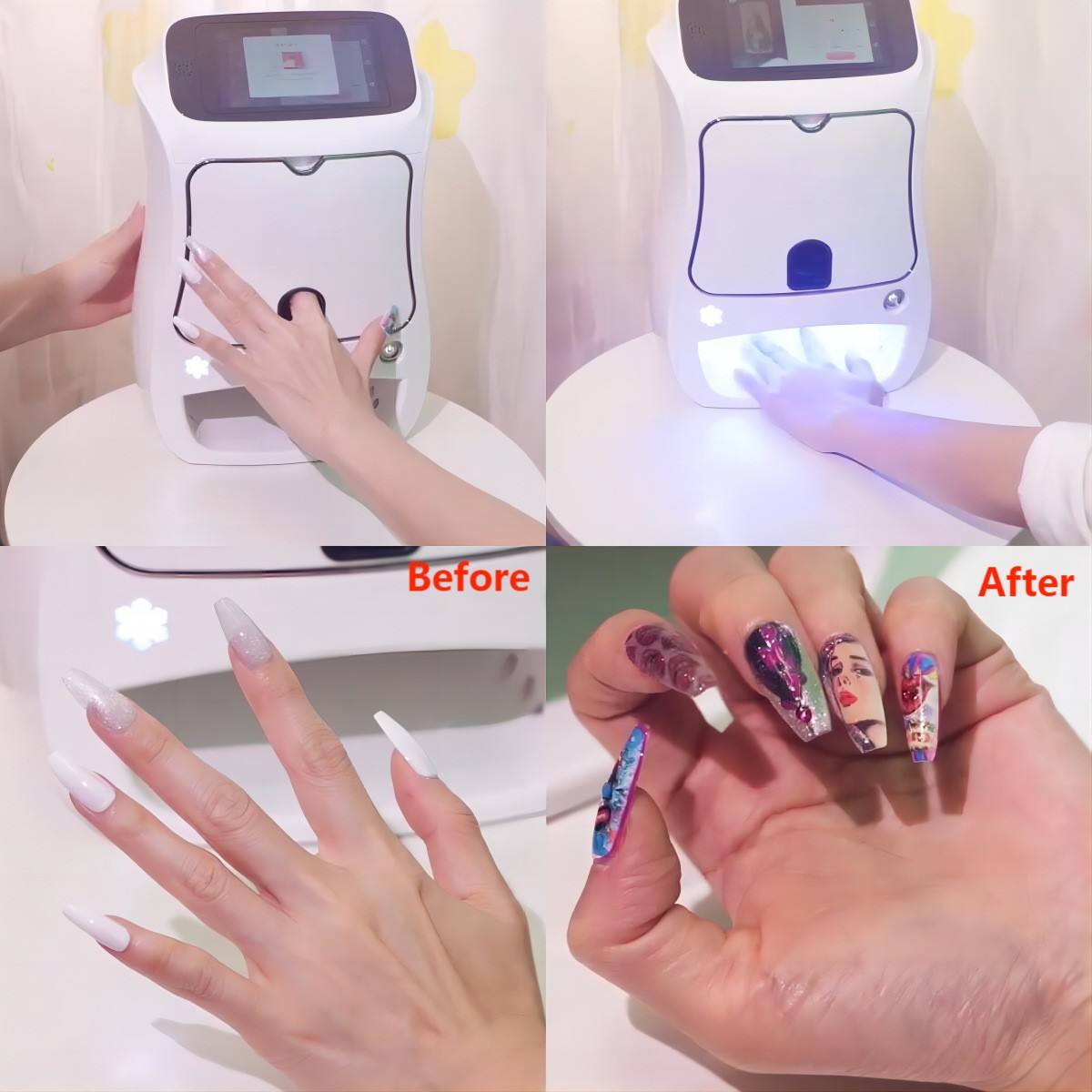 التلقائي الذكية DIY الرقمية مس - مراجعة Commercial Nail Printing Machine وسعره