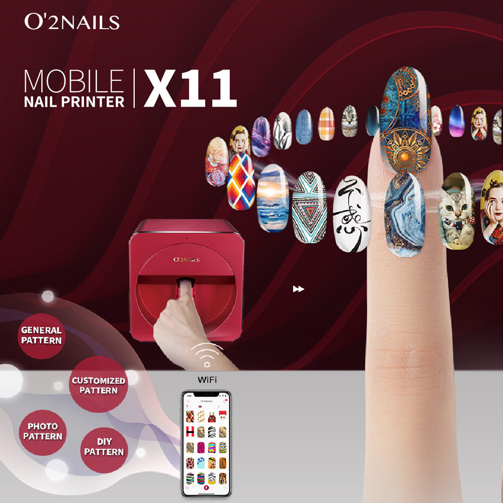 O2nails طابعة متنقلة آلة الأظا - مراجعة Commercial Nail Printing Machine وسعره