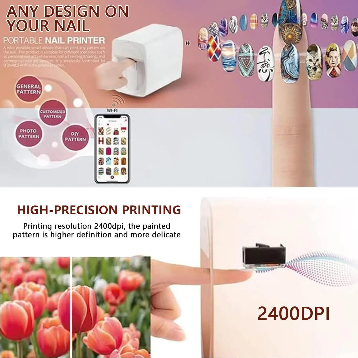 طابعة أظافر O2nails المحمولة M - مراجعة Commercial Nail Printing Machine وسعره